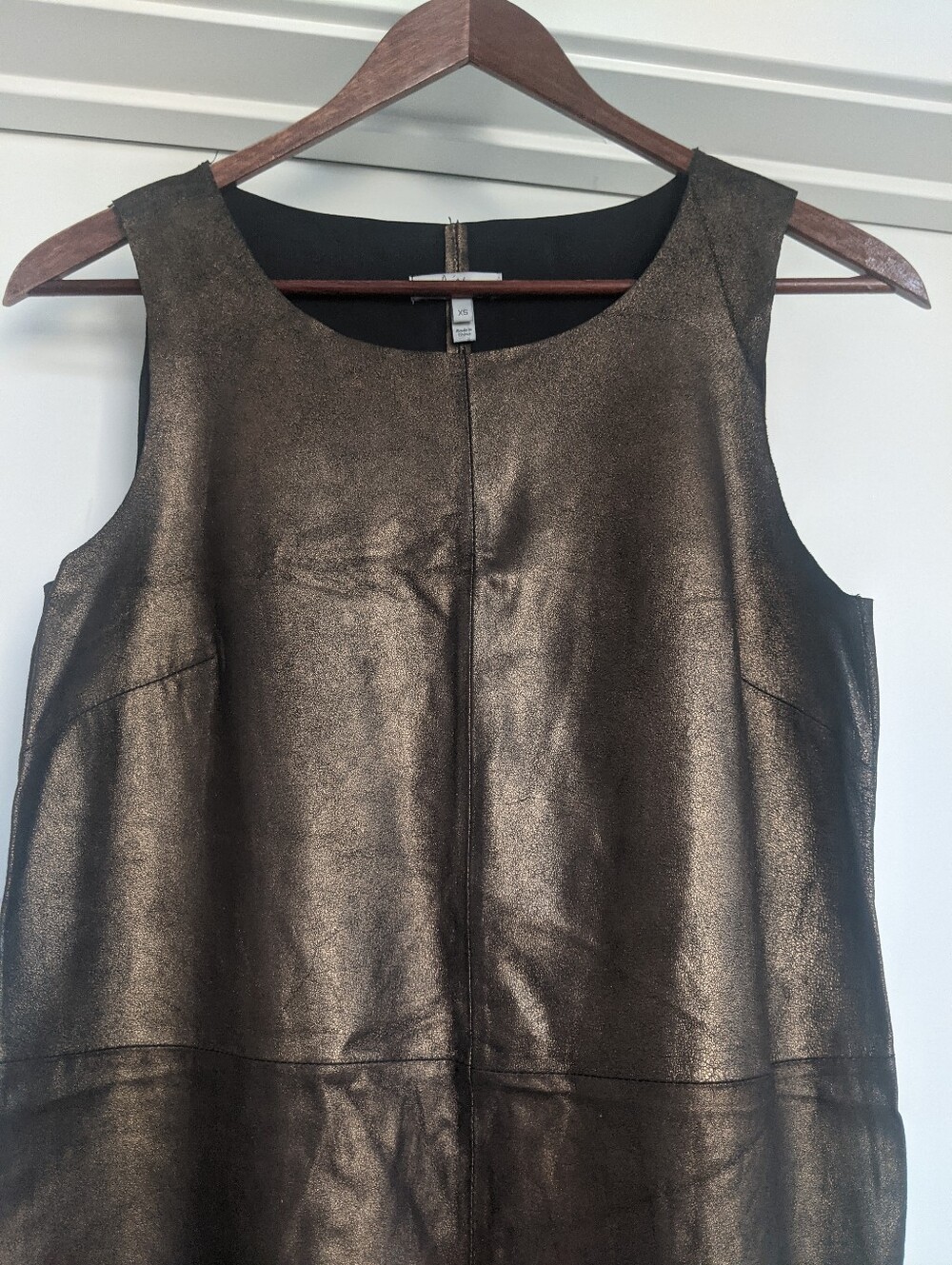 JOIE Metallic Bronze LEATHER Tunic
